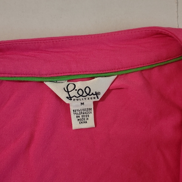 Lilly Pultizer Pink Wrap Top EUC Size Medium - Picture 4 of 9
